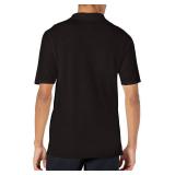 Hanes mens Short Sleeve X-temp Performance Polo fashion t shirts, Black, Large US