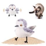 Potaroma Cat Toys Flapping Bird (No Flying), Lifelike Sandpiper Chirp Tweet, Rechargeable Touch Activated Kitten Toy Interactive Cat Exercise Toys for All Breeds Cat Kicker Catnip Toys 4.0"