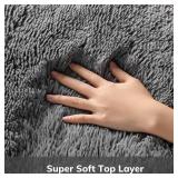 Ophanie Area Rugs for Bedroom Living Room, Grey Fluffy Fuzzy Shag Shaggy Carpet Soft Plush Furry Bedside Rug, Indoor Floor 4x6 Rug for Kids Girls Boys Home Decor Aesthetic, Dorm Nursery Gray