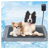 Homcolorful Electric Dog Cooling Mat, 3 Cooling Levels, Cooling Mat for Dogs, Non-Slip, Dog Cooling Pad with Chew Resistant Cord-24 x 18 Inches, No Water or Refrigeration Needed