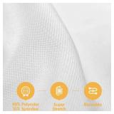 BRILLMAX 4 Pack White Fitted Spandex Table Covers - 8Ft Stretch Tablecloths for 8 Foot Rectangle Folding Tables Rectangular Bulk Linen Fabric Elastic Clothes for Wedding Banquet Party Buffet Display