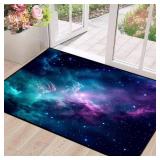 Galaxy Area Rug Dark Blue Outer Space Doormat 47