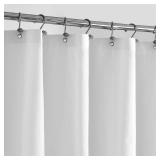 ALYVIA SPRING Waterproof Fabric Shower Curtain Liner with 3 Magnets - Soft Hotel Quality Cloth Shower Liner, Light-Weight & Machine Washable - Standard Size 72x72, White