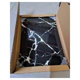 VSAR House Tempered Glass Cutting Board for Kitchen,12"x 8" Small Glass Chopping Board with Anti-Slip Feet, Dishwasher Safe, Heat Resistant, Shatterproof, Scratch Resistant Black White Marble Pattern