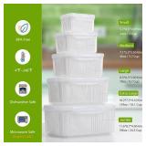 LUXEAR Larger Fruit Vegetable Produce Storage Saver Containers with Lid & Colander 5 Packs BPA-Free Plastic Fresh Keeper Set | Refrigerator Fridge Organizer | for Salad Berry Lettuce Food Celery