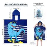 MOKANI Kids Hooded Poncho Towels, Soft & Absorbent Microfiber Beach Towel, Swimming Pool Changing Robe Bathrobe Bath Towel