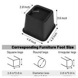 BTSD-home Bed Risers 3 inch Heavy Duty Furniture Risers for Sofa Couch Great for Under Bed Storage Set of 4