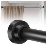 Shower Curtain Rod 31 80 in Adjustable Curtain Rod No Drilling Black Tension Shower Rod Stainless Steel for Bathroom Room Divider