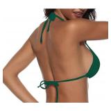 Women Swimsuit Sexy Swimwear Halter String Triangle Bikini Top Small