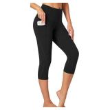 Heathyoga Capri Leggings for Women High Waisted Capri Leggings with Pockets for Women Yoga Pants with Pockets Large