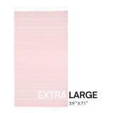 BAY LAUREL Turkish Beach Towel with Travel Bag 39 x 71 Quick Dry Sand Free Lightweight Large Oversized Towels Light (Powder Pink)