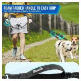 SlowTon Double Leash for Two Dogs   No Tangle Dog Leash 360° Swivel Reflective Double Dog Leash with Two Padded Handles, Shock Absorbing Walking Training for Small Medium Dogs (Black, 25 150 lbs)