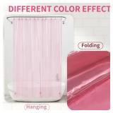 Shower Curtain Liner   Premium Clear Pink PEVA Shower Liner with 3 Magnets and Metal Grommets, Waterproof Lightweight Plastic Standard Size Shower Curtains for Bathroom   Translucent Pink