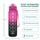 Enerbone 32 oz Drinking Water Bottle with Times to Drink and Straw, Motivational with Carrying Strap, Leakproof BPA & Toxic Free, Ensure You Drink Enough Water for Fitness Gym Outdoor