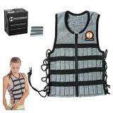 Hyperwear Hyper Vest PRO Unisex 10 Pound Adjustable Weighted Vest for Fitness Workouts, XXL, Grey