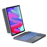 Inateck iPad Air 13(2024) Keyboard Compatible with iPad Pro 12.9 6/5/4/3 Gen iPad Pro 12.9, Horizontal Vertical Magnetic Removable with 7 Color Backlit and Multi Touch Trackpad, KB04118