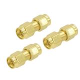 VCE SMA Male to SMA Male Connectors 3 Pack, RF Coaxial Adapter SMA Male Coupler for Antenna, Radio, WiFi, HT