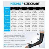 KEKING Lymphedema Compression Arm Sleeve with Gauntlet for Women Men, 20-30 mmHg Medical Graduated Compression Arm Brace, Full Arm Support Brace for Pain Relief, Arthritis, Swelling, Single Black L