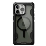 ULTIMAL Case Designed for iPhone 15 Pro Max 6.7 Inch, Rugged Military Cover with Lightweight Sporty Design, Slim Shockproof Bumper Case Compatible with Magsafe (Black/Black, for 15 promax)