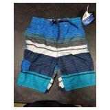 Kanu Surf Boys Line Up Quick Dry UPF 50+ Beach Swim Trunk, Impact Navy, 10/12