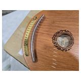 Lyre Harp, AKLOT 16 Metal Strings Maple Saddle Mahogany Body Lyra Harp with Carved Note Tuning Wrench Pick up Strings and Black Gig Bag