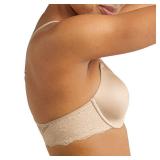 Maidenform Womens One Fab Fit T-shirt Bra, Lightly-lined Underwire Racerback For Bras, Latte Lift, 36B US