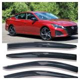 Side Window Visor Vent Deflectors Rain Guards for 2019 2020 2021 2022 2023 2024 Nissan Altima, Sun Shade Front Rear Car Smoke 4pcs