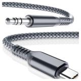 Elebase USB C Aux Cable 4FT for New iPhone 16 Pro Max Plus,Type C 3.5mm Jack Adapter,1/8 Inch Headphone Audio Cord for Apple 15,Car,Samsung Galaxy A53 A54,S22 S23 S24,iPad Pro Air 5 Mini 6th Flip