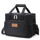 Lifewit Large Lunch Bag Insulated Lunch Box Soft Cooler Cooling Tote for Adult Men Women, Black 12-Can (8.5L), 10" 6.7" 8"