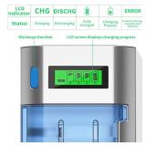 BONAI LCD Battery Charger for C D AA AAA 9V NiMH NiCD Rechargeable Batteries with Discharge Function and AC Plug Fast Charging