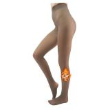 X-CHENG Fleece Lined Tights Sheer Women - Fake Translucent Warm Pantyhose Leggings Sheer Thick Tights for Winter Medium