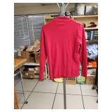 VILA MILANO RED CRYSTAL ZIP UP SWEATER SIZE LARGE