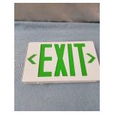 Dual-Lite Exit Sign Cover, Green on White