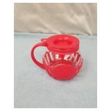 1Â½ Quart Microwave Micro-Pop Popcorn Popper Glass w/ Silicone Lid RED