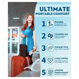 WISIMMALL Gel Seat Cushion, Portable Travel Cushion for Long Sitting, Thick & Foldable, 16.5 x 12 Large Size Chair Seat Cushion for Office Chair Car Wheelchair, Relief Sciatica Coccyx Pain