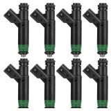 8pcs 53032704AB Injectors,ANGLEWIDE 4 Holes Fuel Injectors Sets fit for Dodge Dakota,for Dodge for Durango,for Dodge for Ram 1500,for Jeep Commander,for Jeep Grand for Cherokee,for Mitsubishi Raider