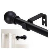 GXOACKJ Curtain Rods for windows 66 to 120 inch,5/8 inch Decorative Curtain Rod Set, Matte Black Splicing Heavy Duty Metal Curtain Rod with Brackets