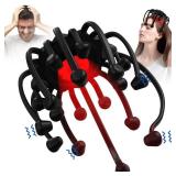 iKeener Electric Scalp Massager Head Massager with Red Light,Cordless Head Massage with 5 Modes&20 Vibration Contacts for Stress Relief,Relaxation,Deep Sleep, Headaches (Black)