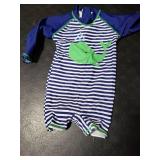 ADUKIDE Baby Boy Whale Swimsuit Size 12-18 Months Rash Guard One Piece Bathing Suit Sun Protection Sunsuit