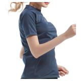 REMEETOU Womens Rashguard Quick Dry Swim Shirt UPF 50+ Sun Protective Short Sleeve Lightweight Navy Medium