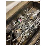 Metal Tool Box Full of Wrenches - Sockets & Socket Wrenches & More