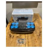 Conair Professional Jumbo and Super-Jumbo Ceramic Hot Hair Rollers 12 Piece Set Blue CHV14XR