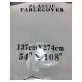 Plastic Tablecover 54x108 inch white