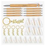 Sureio 25 Sets Christian Gifts, Bible Verse Ballpoint Pens and Golden Religious Keychains Jesus Loves You Ballpoint Pens Women Christian Keychains Bulk Religious Gifts for Women Employee Teachers