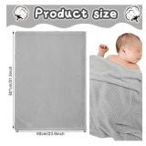 Frienda 4 Pcs Baby Fuzzy Blanket Fluffy Baby Blanket for Boys Girls Soft Warm Baby Receiving Blankets Nursery Bed Blanket Toddler Infant Newborn Receiving Blanket, 32 x 24 Inch (Grey Color)