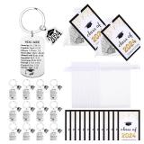 Sureio 10 Pcs Graduation Gifts Class Of 2024 Keychain for University High School Graduate Souvenir Religious College Keychain