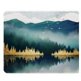 ITNRSIIET Mouse Pad with Non-Slip Rubber Base, Stitched Edge, Premium-Textured, Waterproof Gaming Mouse Pad for Wireless Mouse, Computers, Laptop, Office, 10.2×8.3 in, Landscape Forest