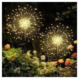 GIGALUMI Garden Outdoor Decor Lights 120LED 2Pack, Solar Garden Lights for Yard Outside Fairy Garden Lights Decorative, Solar Lights for Yard Pathway Flowerbed Planter Balcony Patio Garden Decor