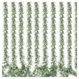 Whonline 10 Packs Eucalyptus Garlands 57ft Artificial Greenery Garland, Fake Hanging Vines for Wedding Backdrop Arch Table Wall Party Home Decor