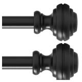 Curtain Rods for Windows 66-120 inch,3/4 inch Heavy Duty Adjustable Decorative Curtain Rods with Modern Finials,2 Pack Window Curtain Rods for Bedroom, Living Room,Patio and Kitchen